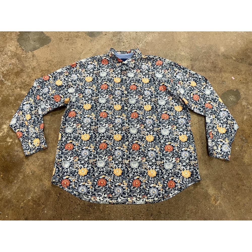 Tommy Bahama Seaside‎ Mosaic Shirt Mens XL Multicolor Intricate Design Cotton